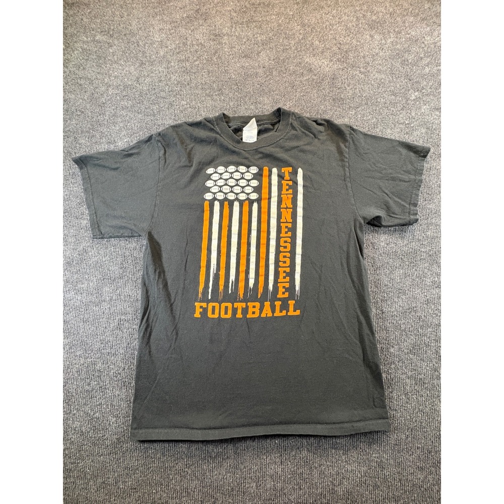 Port & Company Tennessee Football Flag Graphic T-Shirt Black Mens Medium